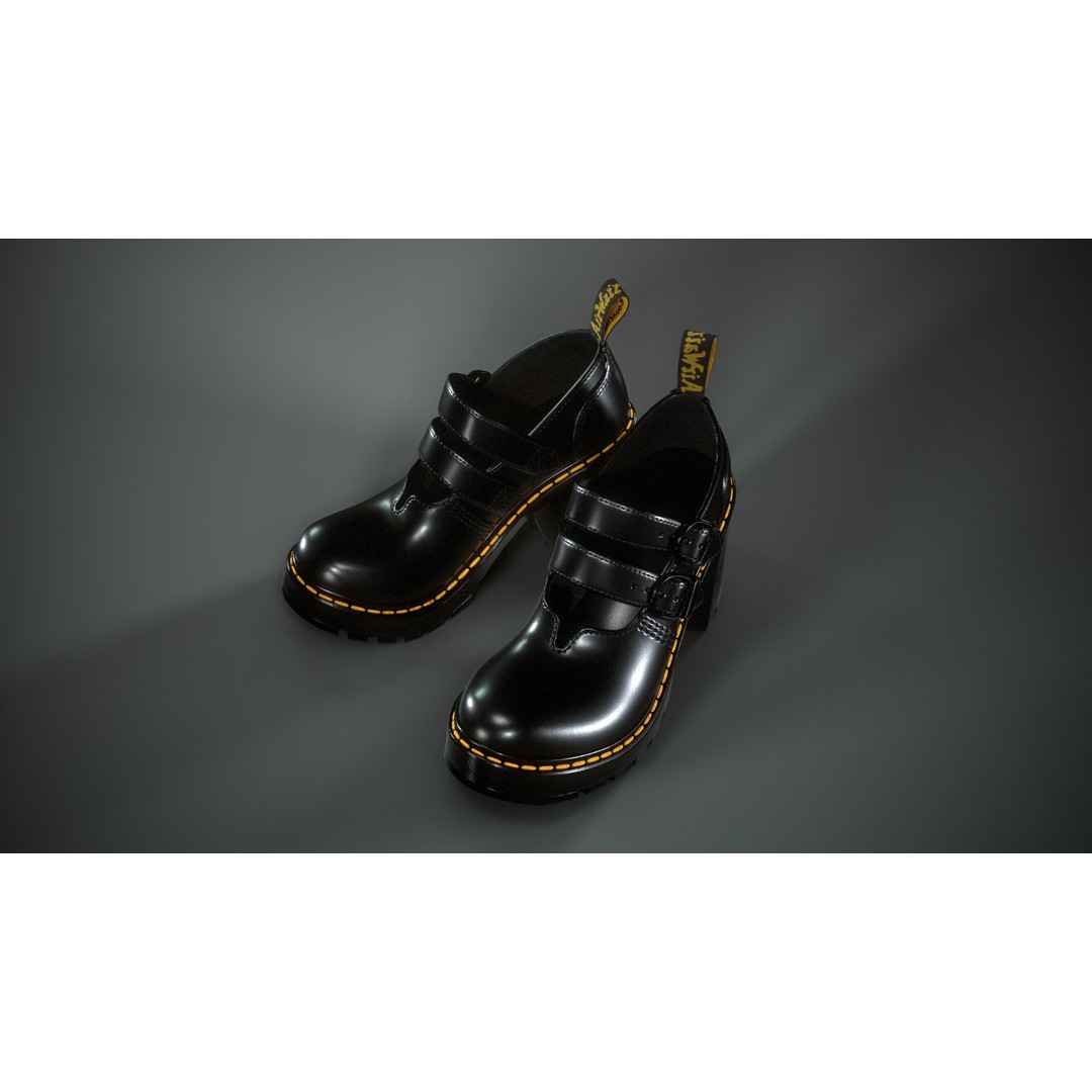 Dr. Martens Eviee 3D Model – Low Poly Game Ready Character Asset - View 4