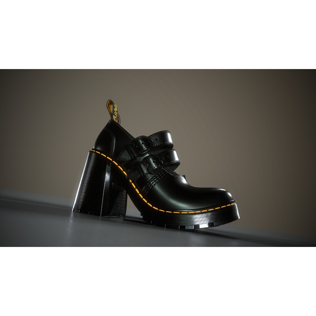 Dr. Martens Eviee 3D Model – Low Poly Game Ready Character Asset - View 5