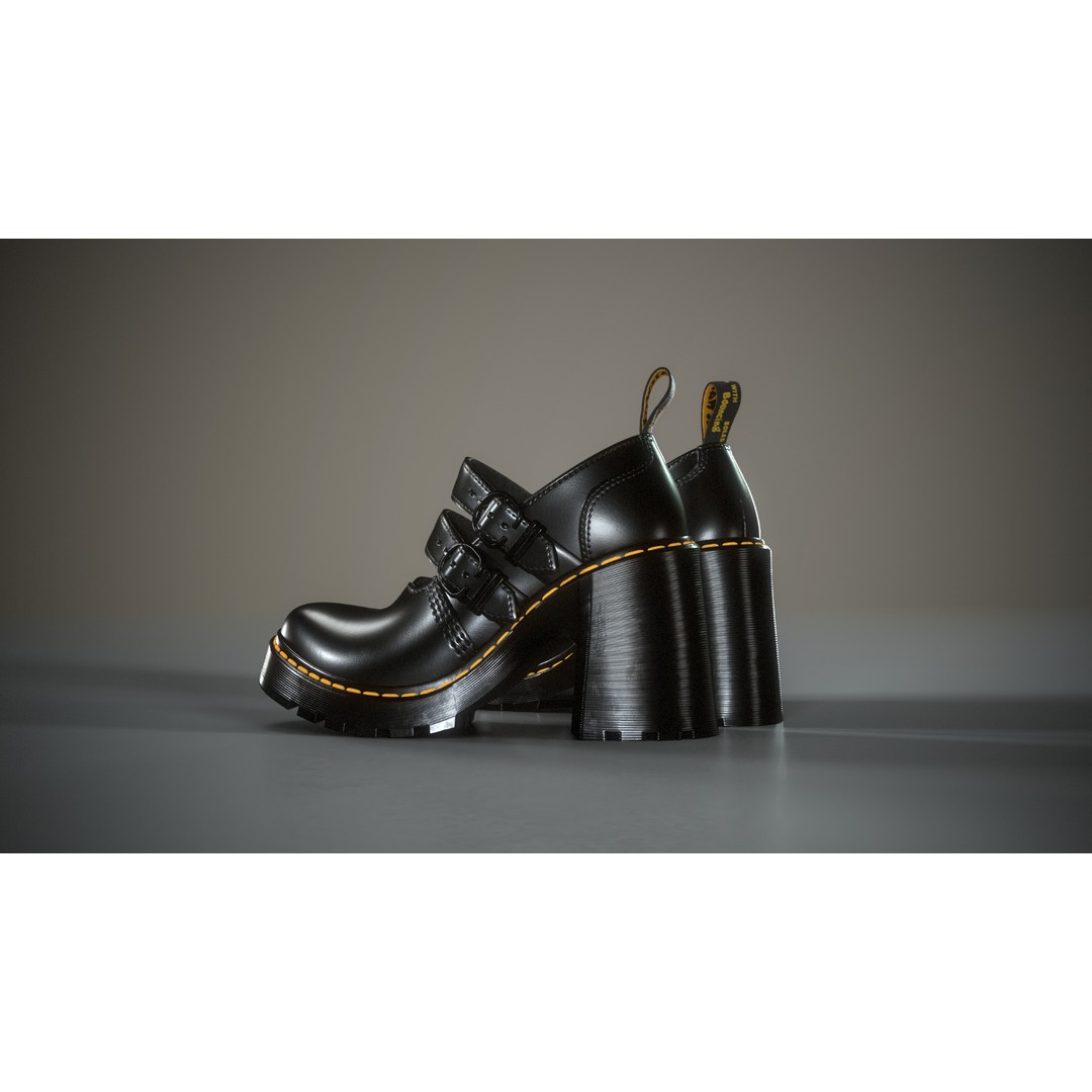 Dr. Martens Eviee 3D Model – Low Poly Game Ready Character Asset - View 6