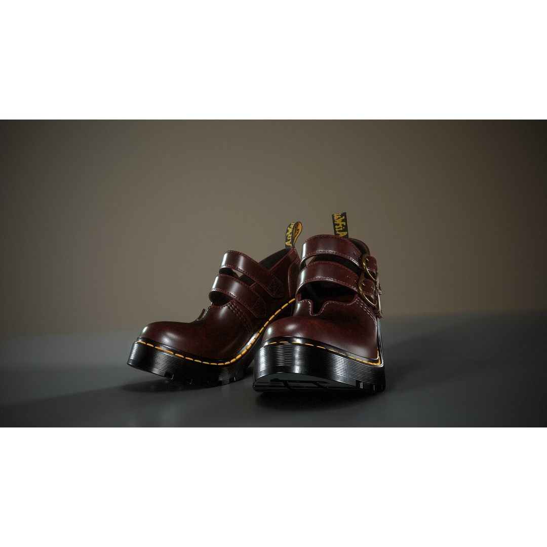 Dr. Martens Eviee 3D Model – Low Poly Game Ready Character Asset - View 8