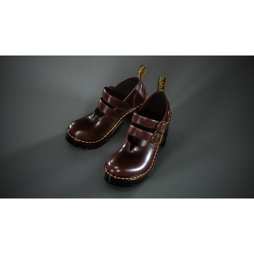 Dr. Martens Eviee 3D Model – Low Poly Game Ready Character Asset - View 9