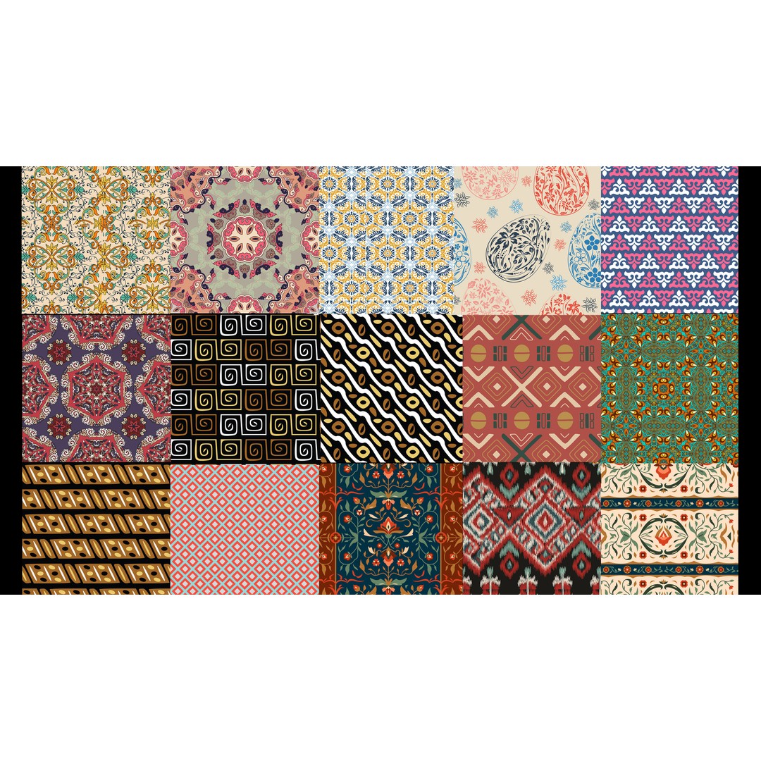 Dutch Wax Pattern Fabric 3D Model – SBSAR Textures for Creative Projects - View 11