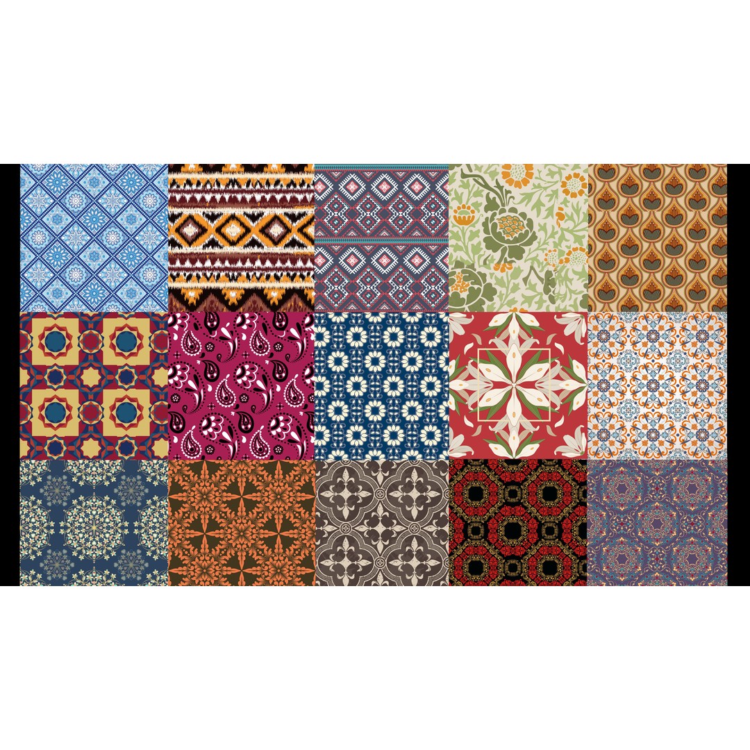 Dutch Wax Pattern Fabric 3D Model – SBSAR Textures for Creative Projects - View 12