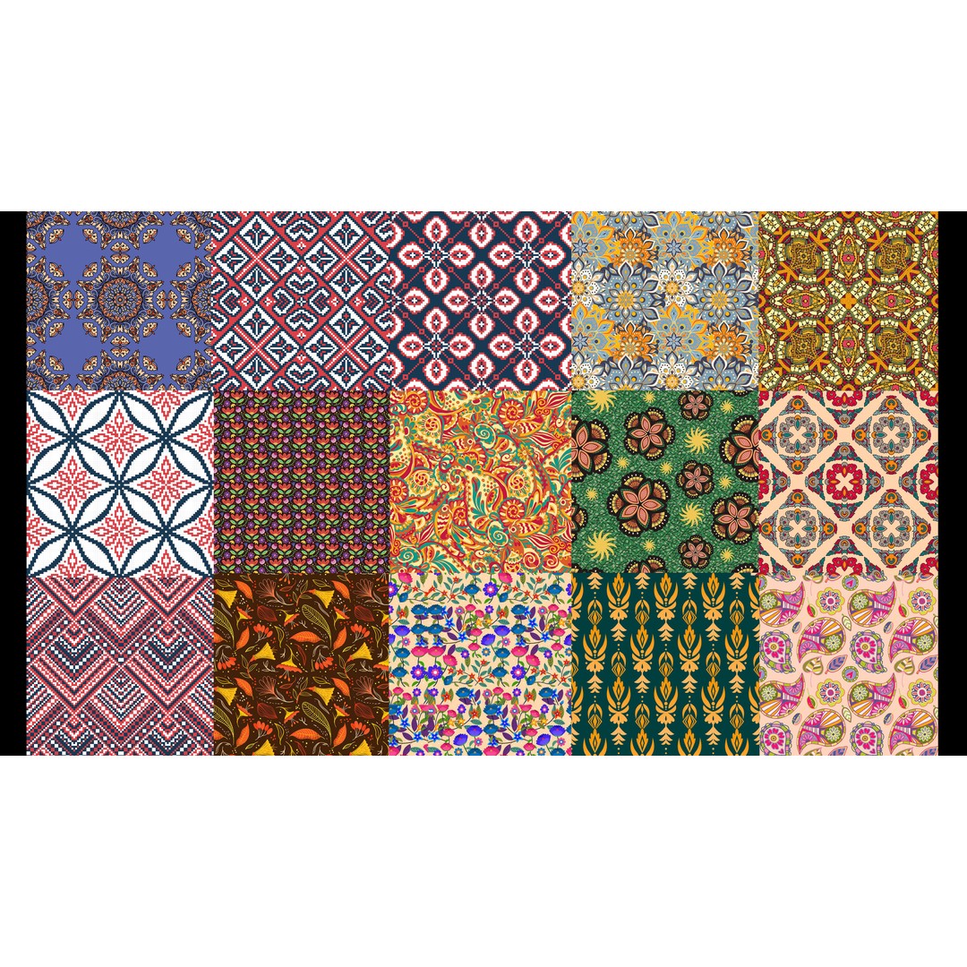 Dutch Wax Pattern Fabric 3D Model – SBSAR Textures for Creative Projects - View 13