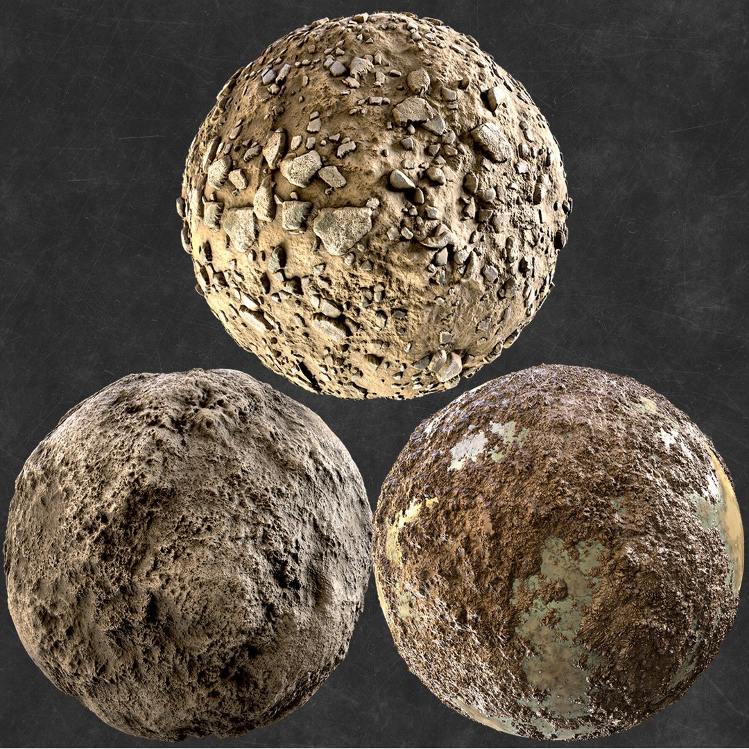 Pebble and Stone Ground 3D Model – PBR Textures Tutorial, SBSAR - View 10