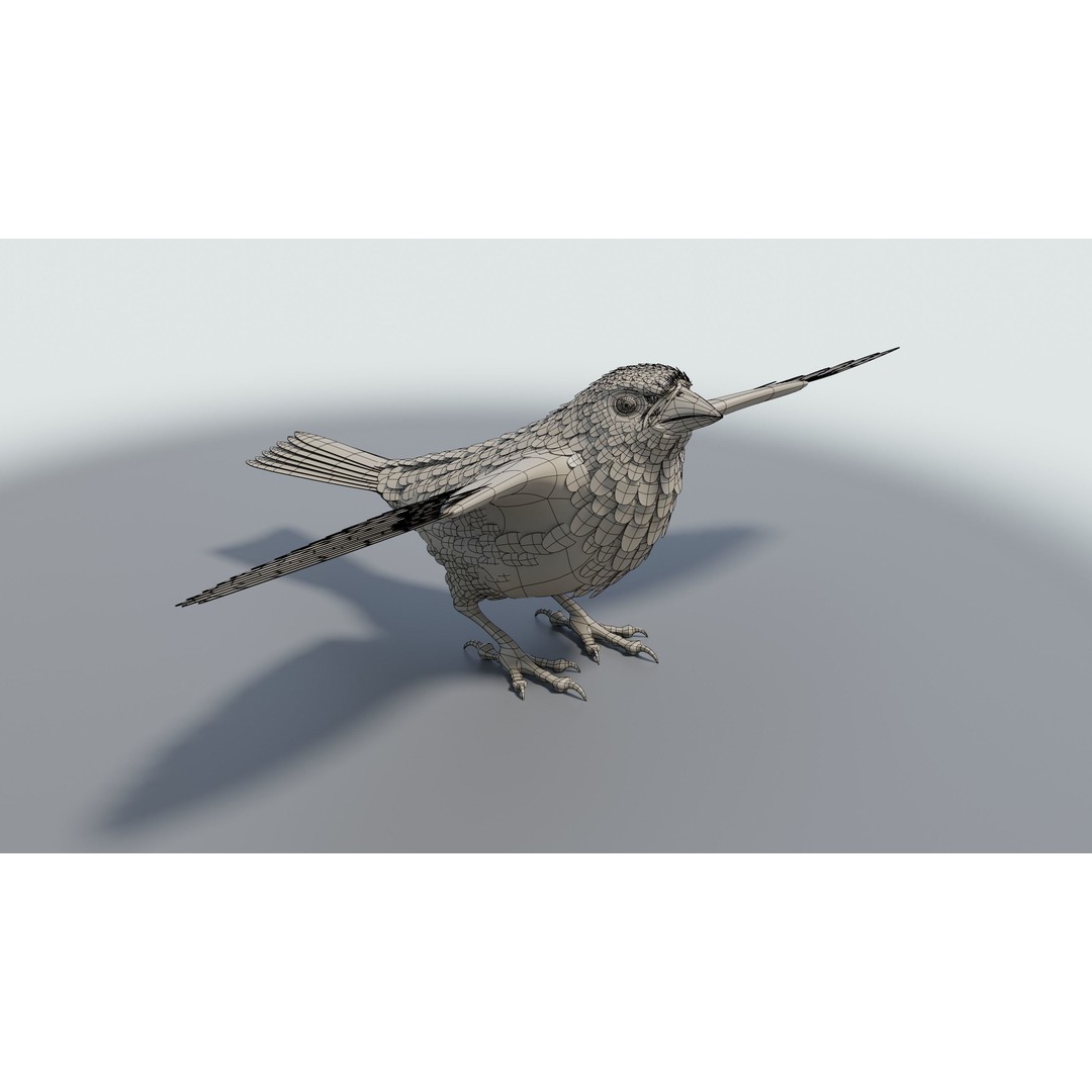 Goldfinch 3D Model – Low Poly Animated Bird, FBX, Blender - View 19