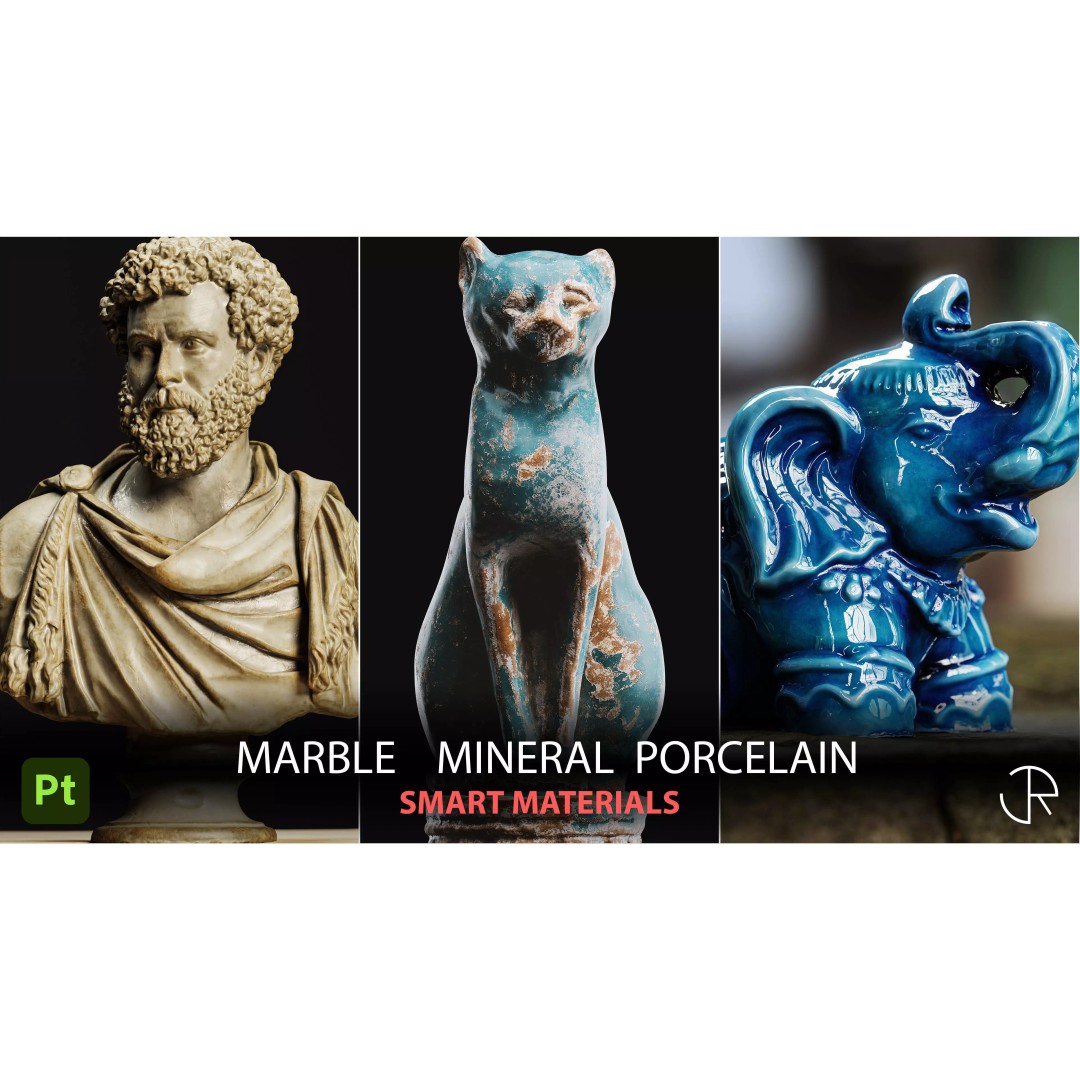 Marble 3D Model – High-Detail Smart Materials, PBR Textures - View 2