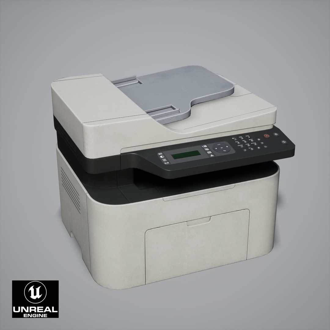 Printer 3D Model – Low Poly Game Asset, FBX & OBJ Formats