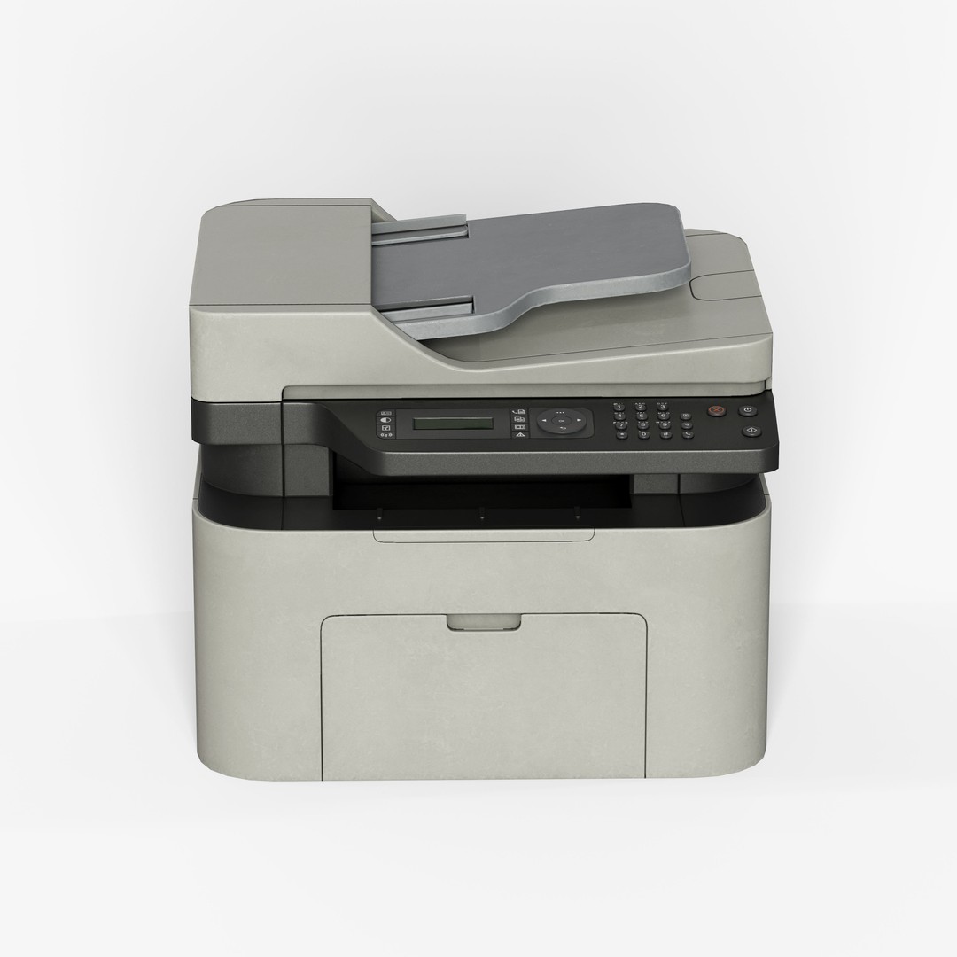 Printer 3D Model – Low Poly Game Asset, FBX & OBJ Formats - View 3