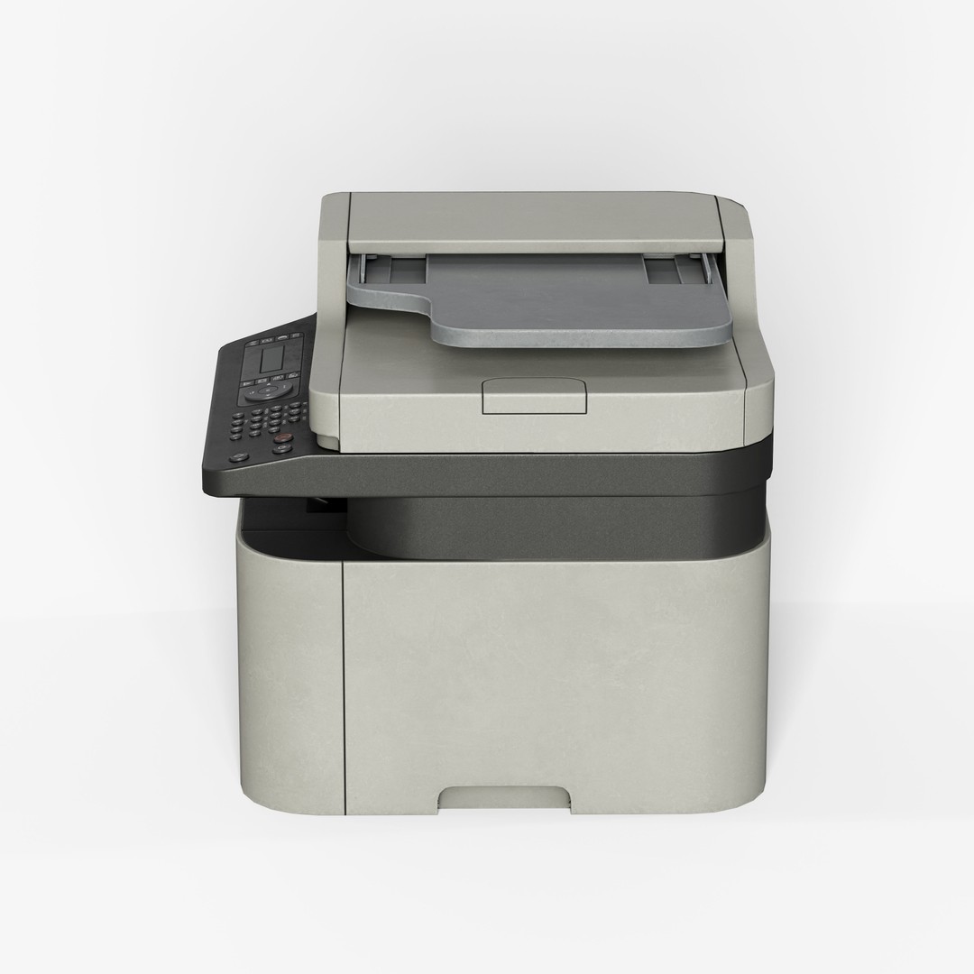 Printer 3D Model – Low Poly Game Asset, FBX & OBJ Formats - View 5