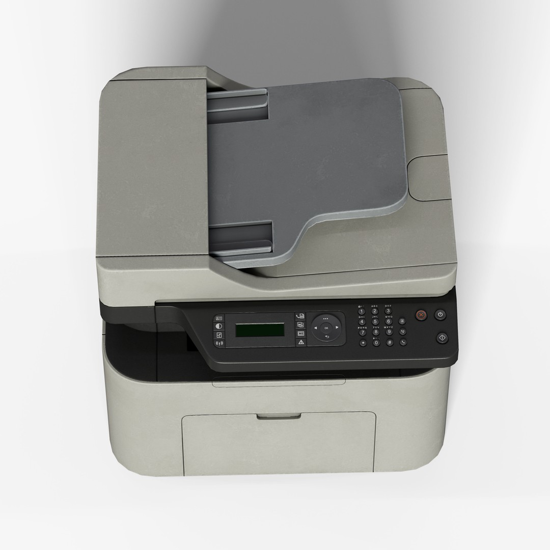 Printer 3D Model – Low Poly Game Asset, FBX & OBJ Formats - View 9