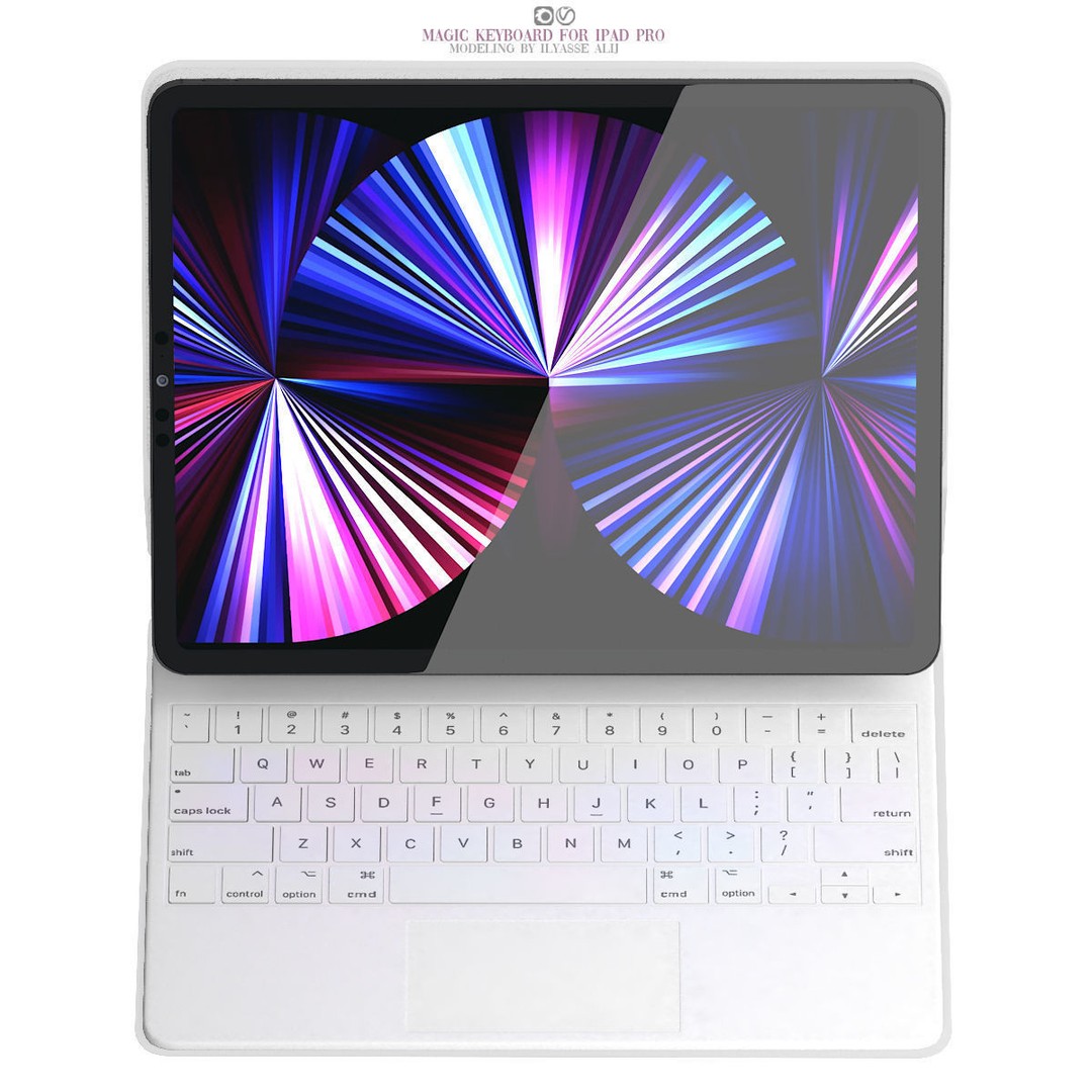 Apple 3D Model – iPad Pro, Mini, Magic Keyboard, Game Ready - View 15