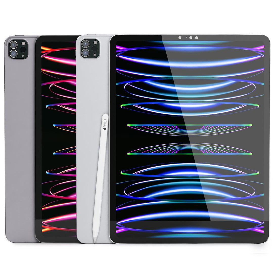 Apple 3D Model – iPad Pro, Mini, Magic Keyboard, Game Ready - View 3