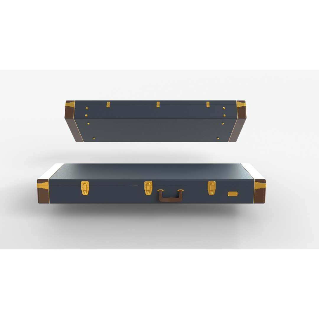 Blue Electric Guitar 3D Model – PBR Textures, FBX, OBJ, Blender - View 12