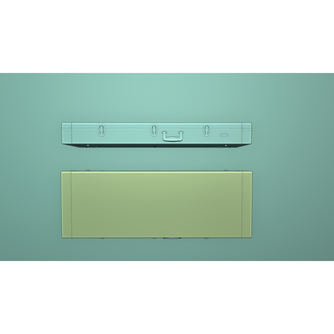 Blue Electric Guitar 3D Model – PBR Textures, FBX, OBJ, Blender - View 14