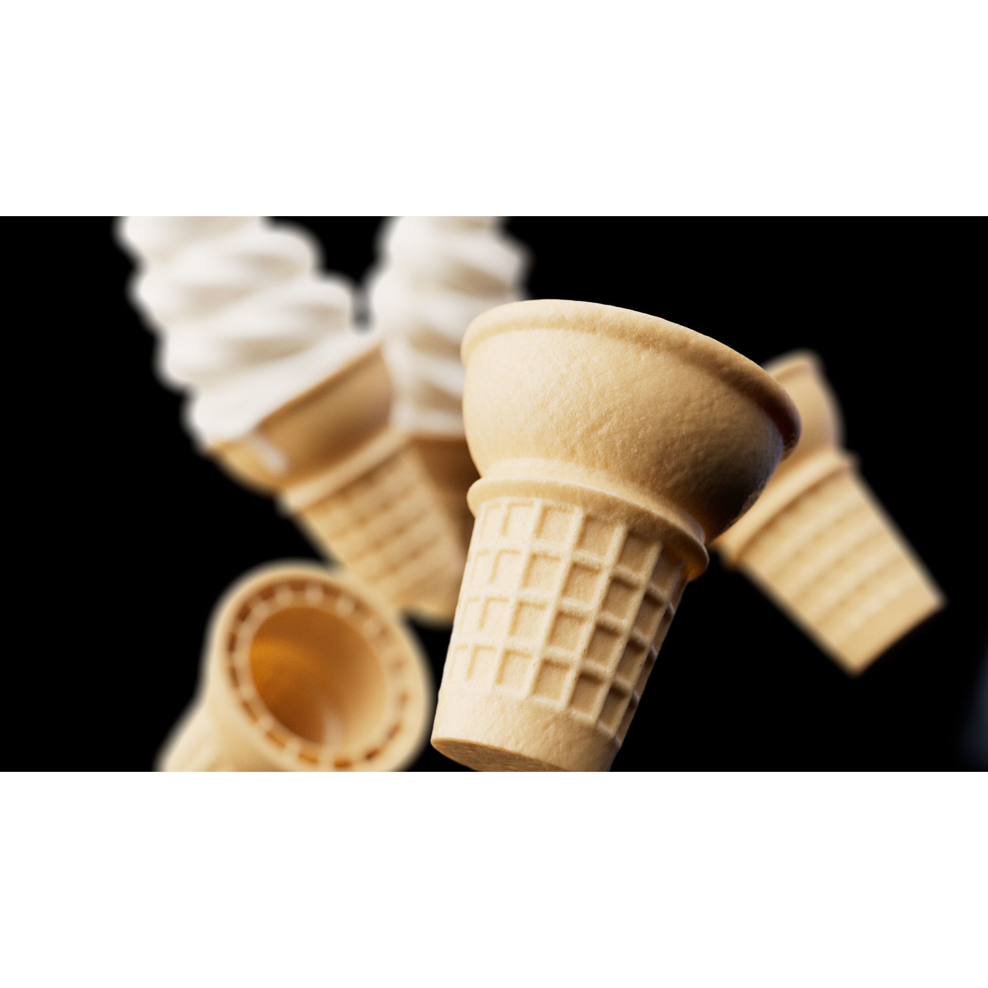 Ice Cream Soft Serve Cone - PBR Game-Ready 3D Model - View 7