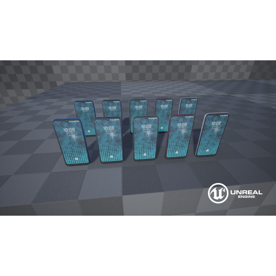 Smartphone 3D Model – Low Poly Game Ready Asset, FBX/OBJ