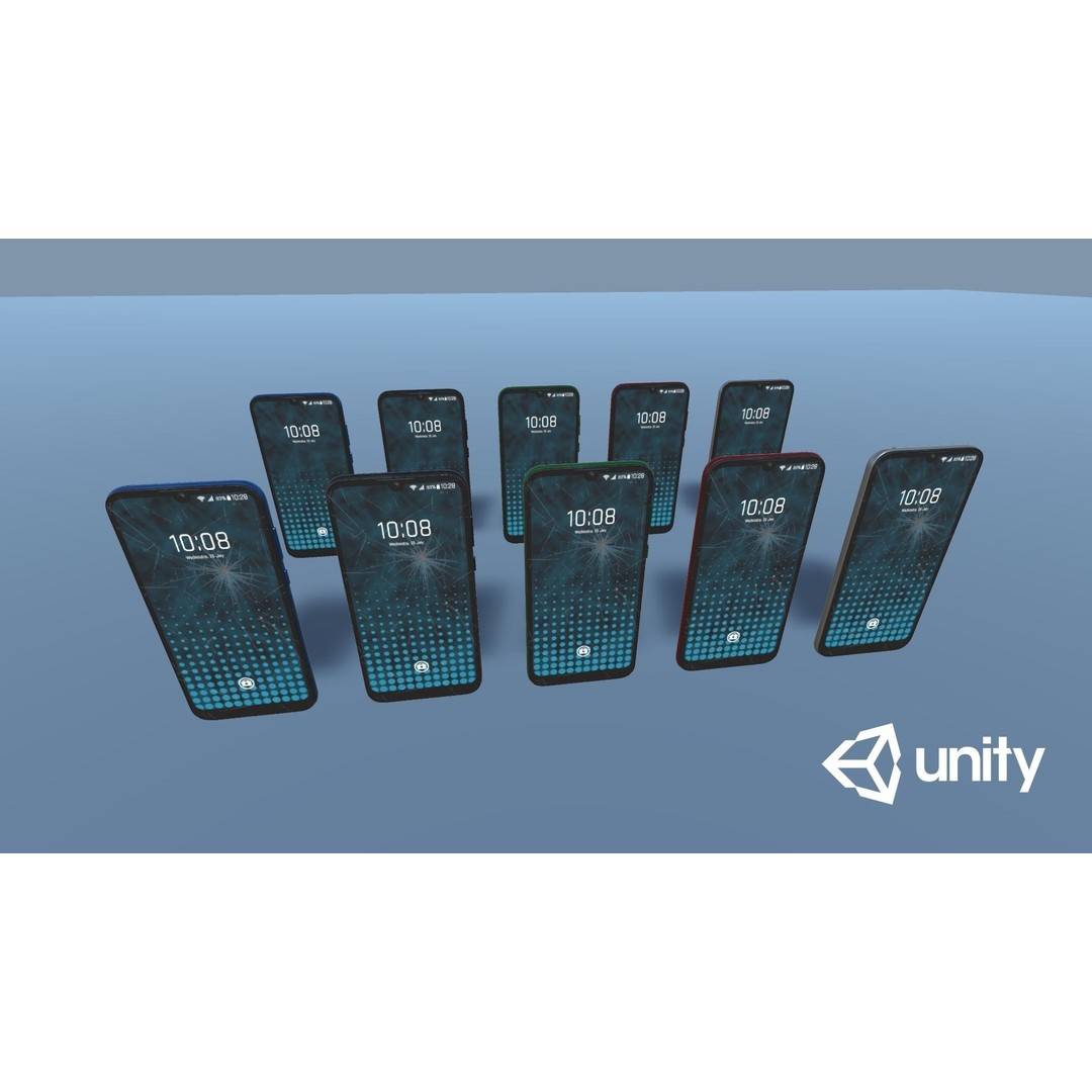 Smartphone 3D Model – Low Poly Game Ready Asset, FBX/OBJ - View 13