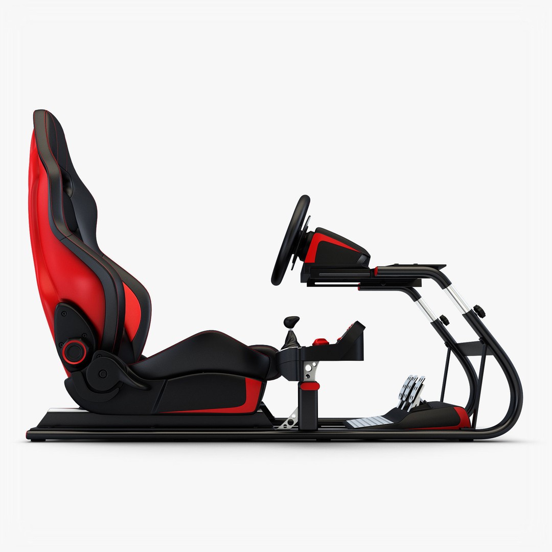 Racing Game Simulator 3D Model – High Poly Game Asset, FBX, PBR - View 11