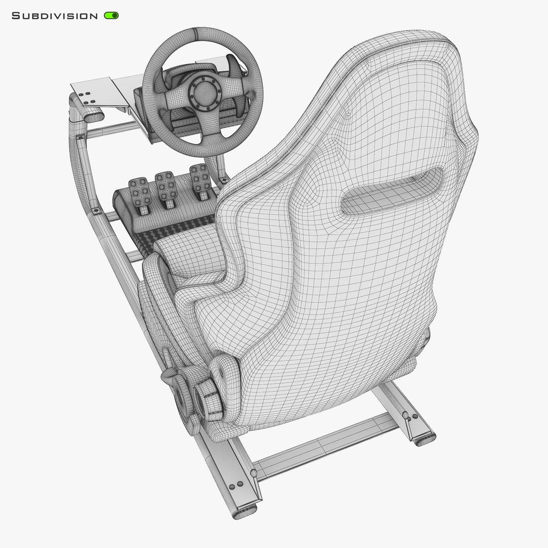 Racing Game Simulator 3D Model – High Poly Game Asset, FBX, PBR - View 20