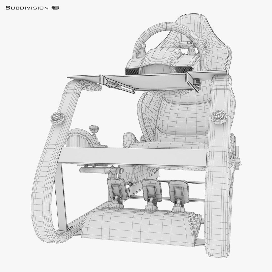 Racing Game Simulator 3D Model – High Poly Game Asset, FBX, PBR - View 25