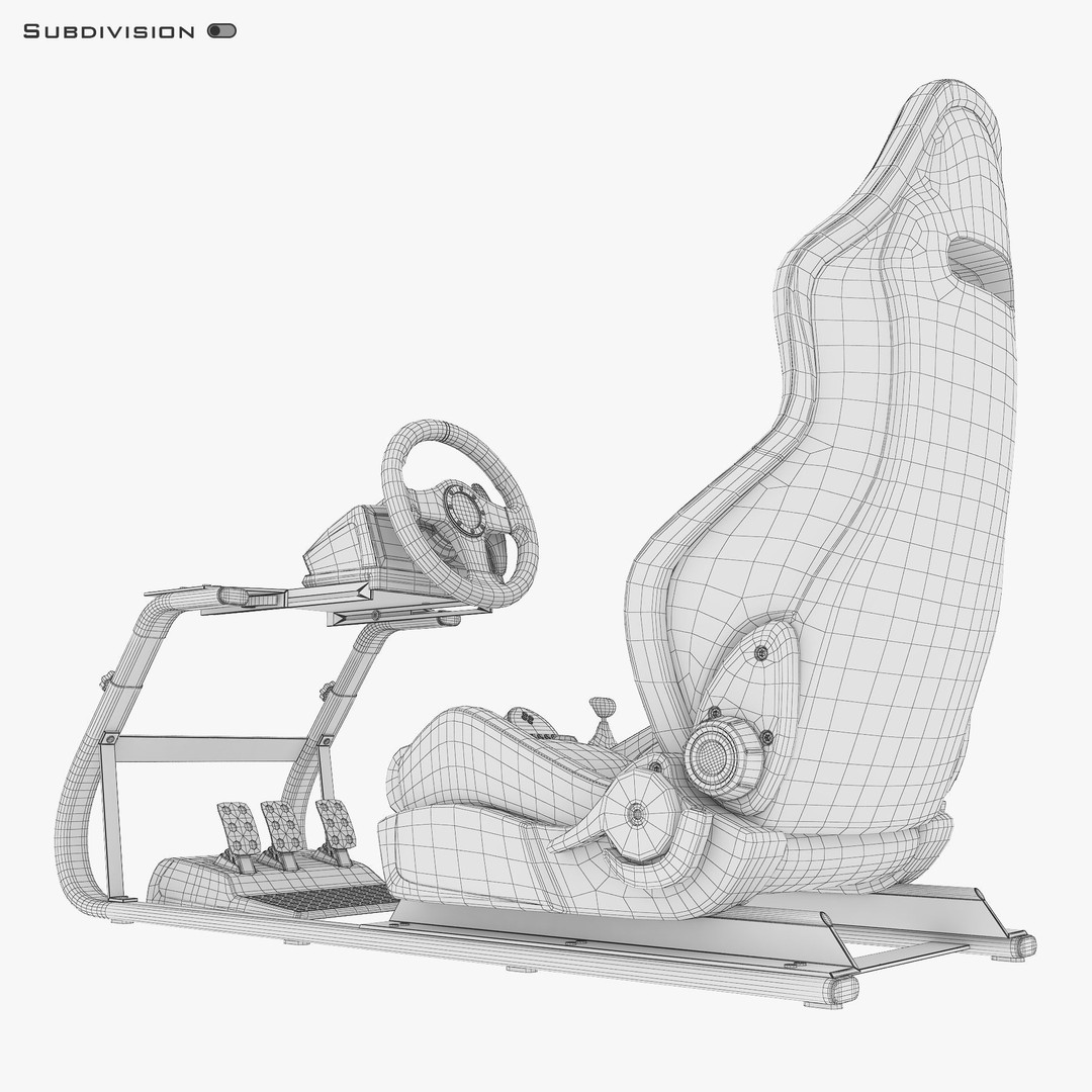Racing Game Simulator 3D Model – High Poly Game Asset, FBX, PBR - View 27
