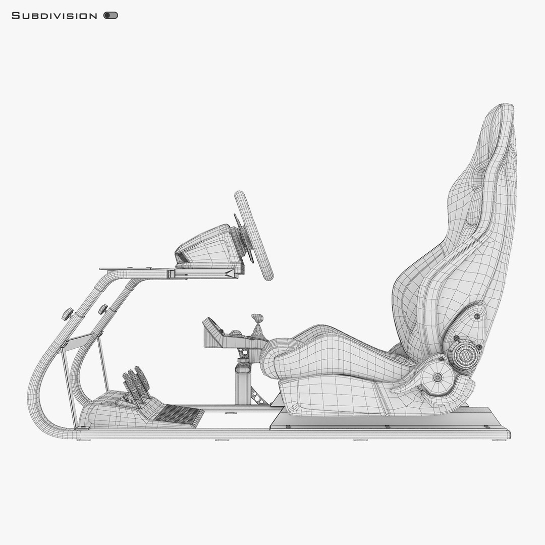 Racing Game Simulator 3D Model – High Poly Game Asset, FBX, PBR - View 29