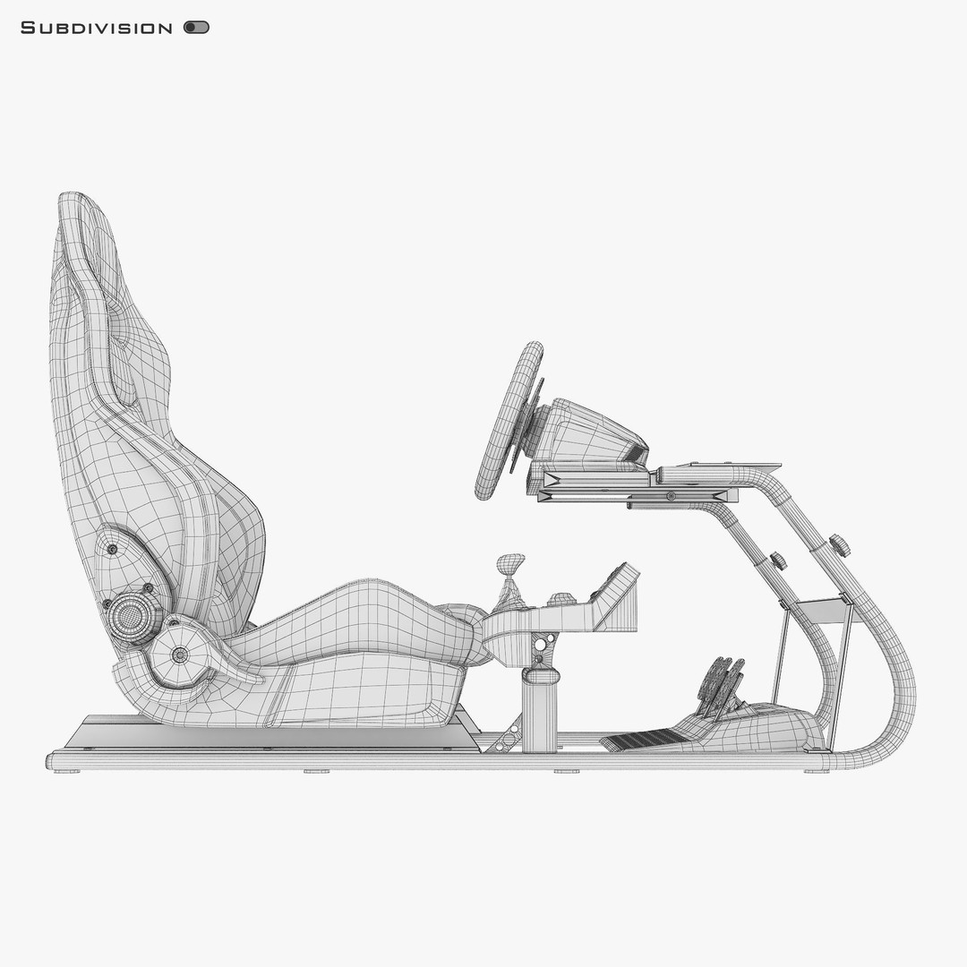 Racing Game Simulator 3D Model – High Poly Game Asset, FBX, PBR - View 31