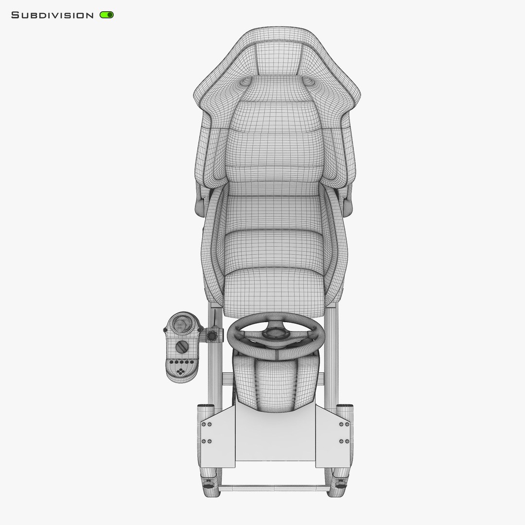 Racing Game Simulator 3D Model – High Poly Game Asset, FBX, PBR - View 32