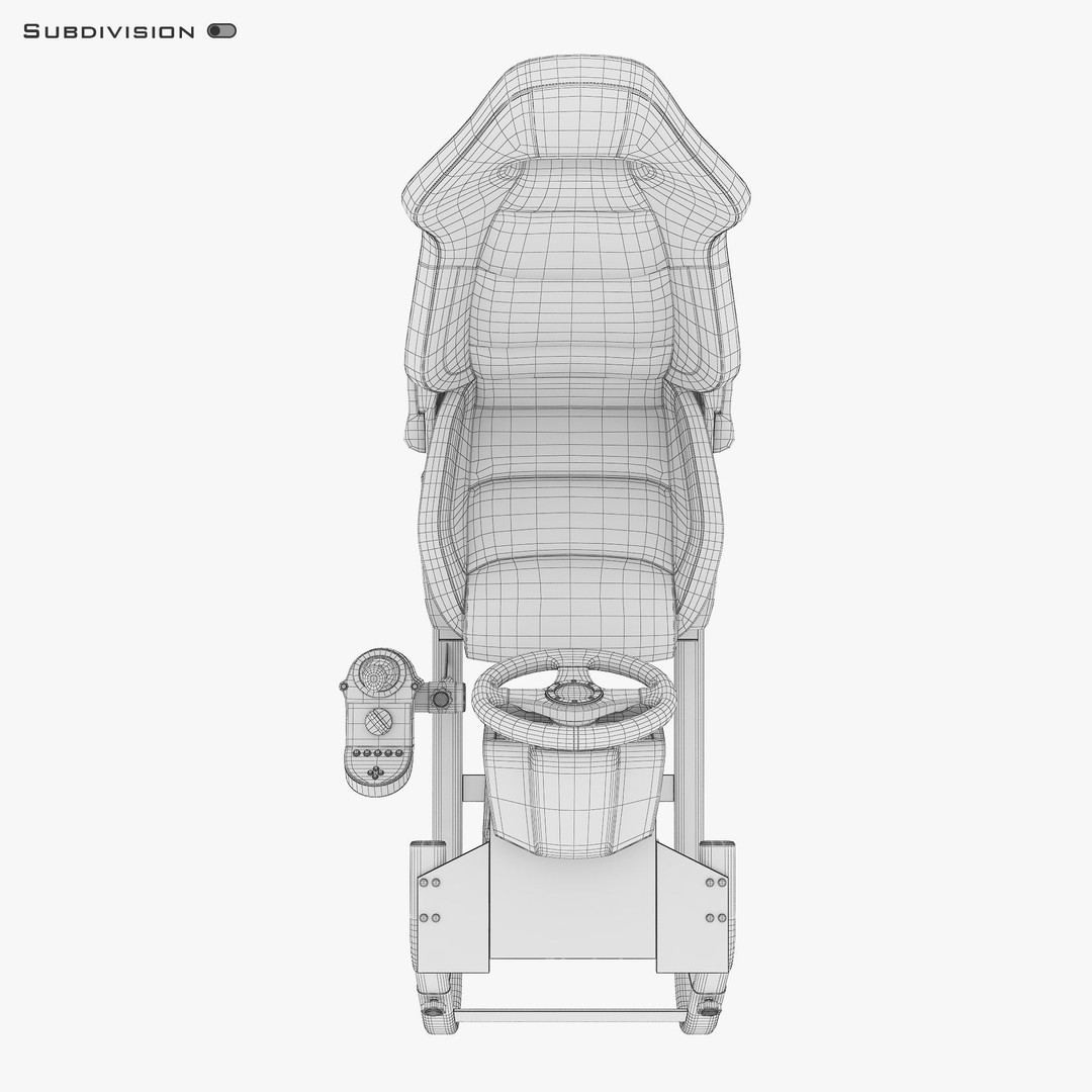 Racing Game Simulator 3D Model – High Poly Game Asset, FBX, PBR - View 33