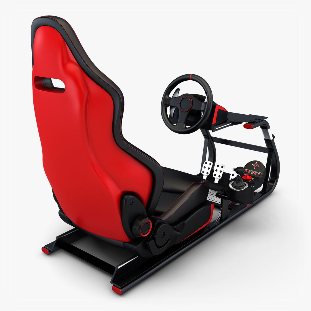 Racing Game Simulator 3D Model – High Poly Game Asset, FBX, PBR - View 4