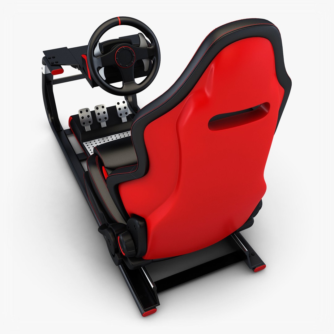 Racing Game Simulator 3D Model – High Poly Game Asset, FBX, PBR - View 6