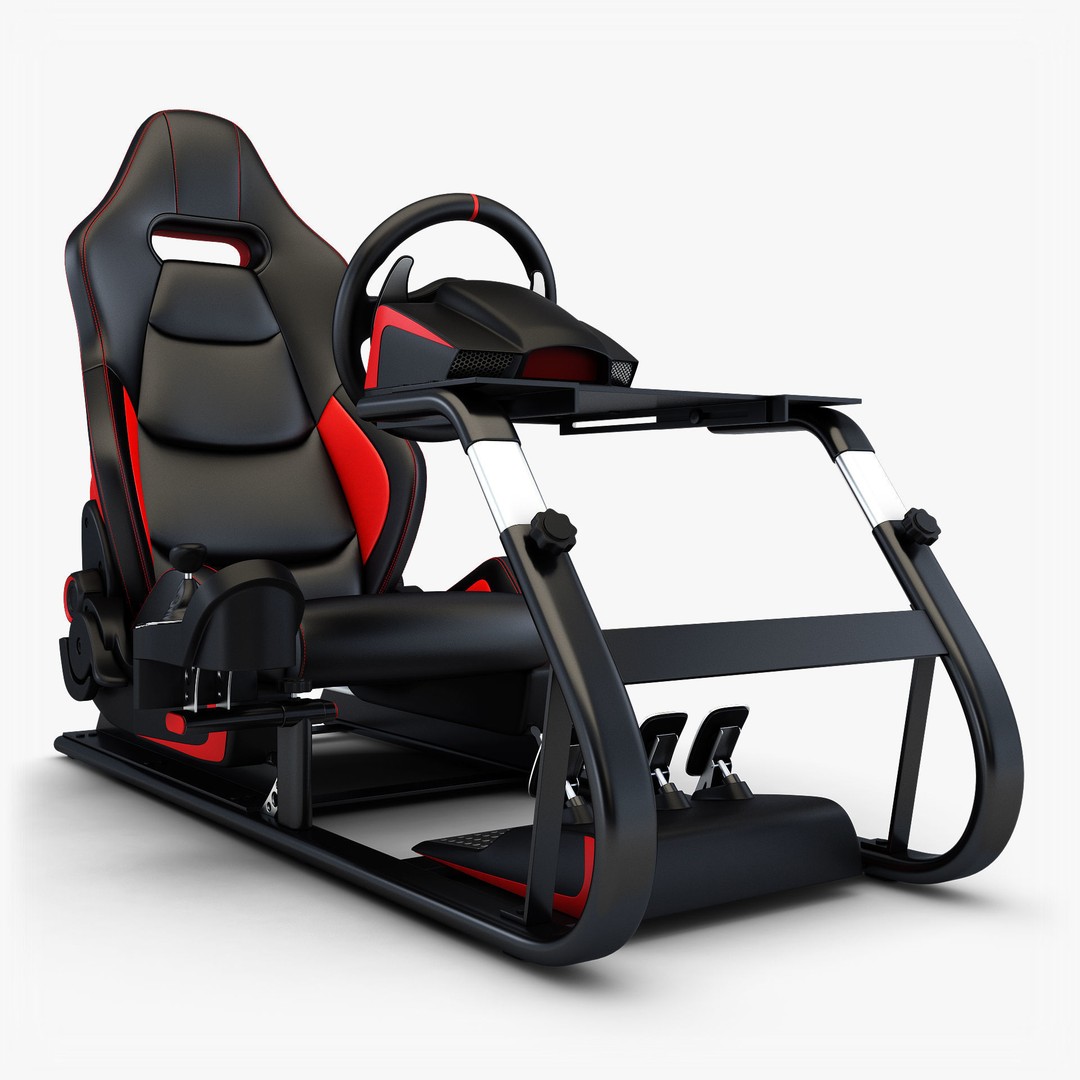 Racing Game Simulator 3D Model – High Poly Game Asset, FBX, PBR - View 7