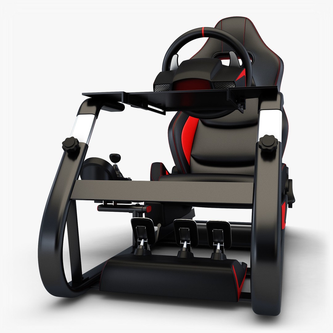Racing Game Simulator 3D Model – High Poly Game Asset, FBX, PBR - View 8
