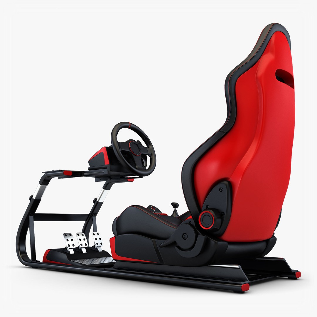 Racing Game Simulator 3D Model – High Poly Game Asset, FBX, PBR - View 9
