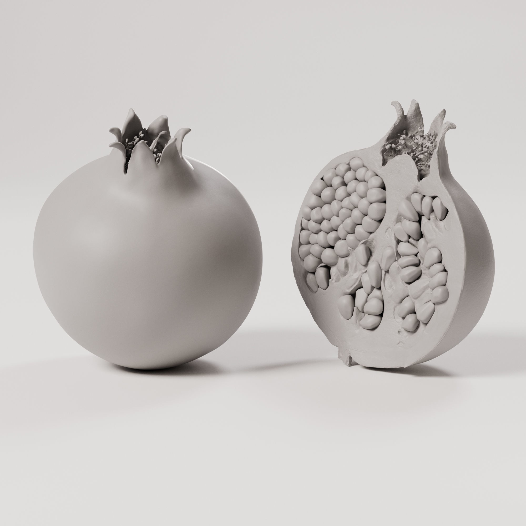 Pomegranate - Low-Poly Game-Ready 3D Model - View 5