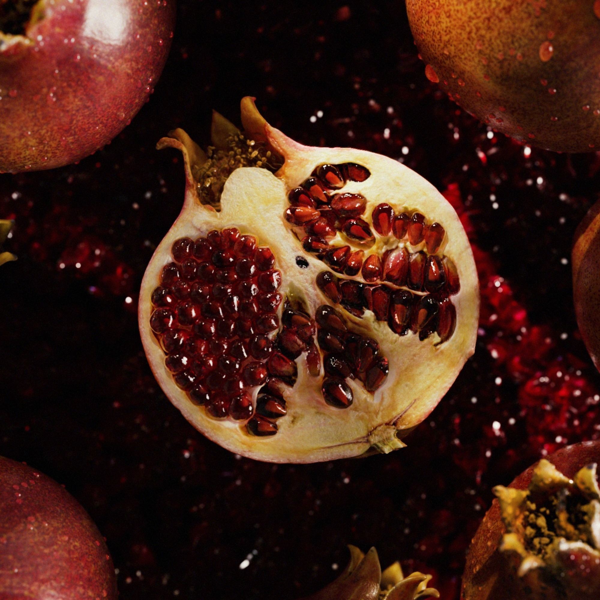 Pomegranate - Low-Poly Game-Ready 3D Model - View 7