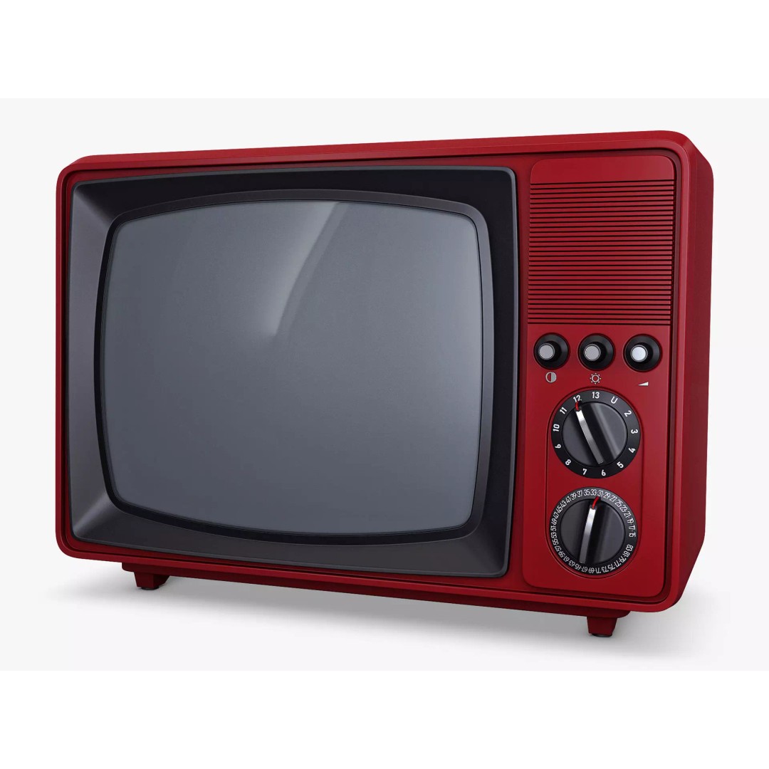 Generic Retro TV 3D Model – Vintage CRT Television, PBR Textures - View 2