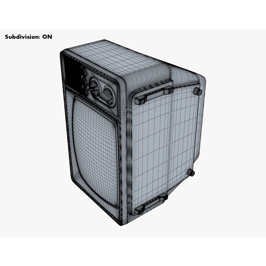 Generic Retro TV 3D Model – Vintage CRT Television, PBR Textures - View 31