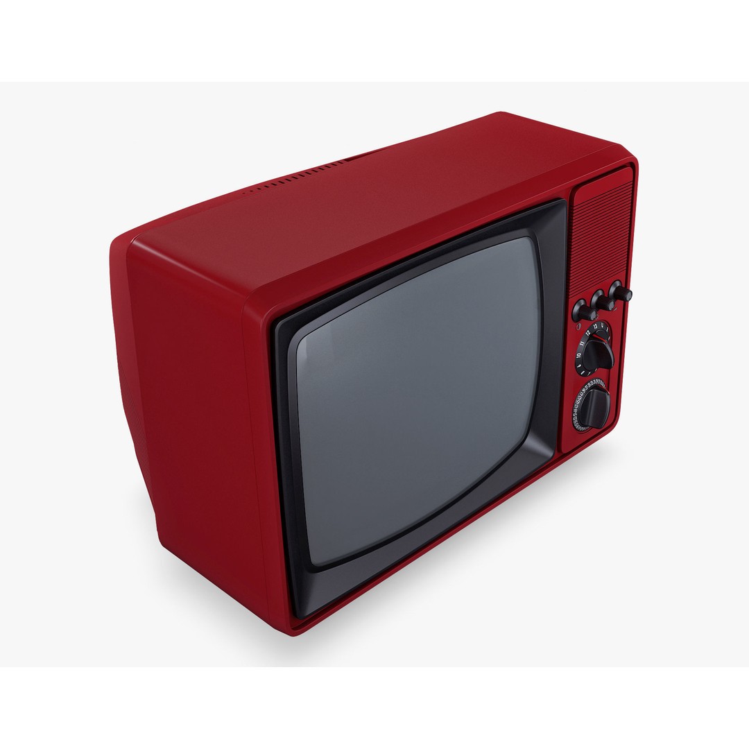 Generic Retro TV 3D Model – Vintage CRT Television, PBR Textures - View 4