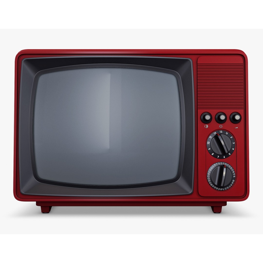 Generic Retro TV 3D Model – Vintage CRT Television, PBR Textures - View 8