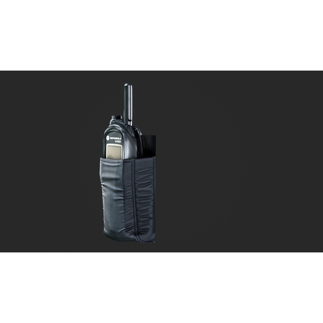 Motorola MTH800 Tetra Radio 3D Model – Low Poly Game Asset, FBX - View 18