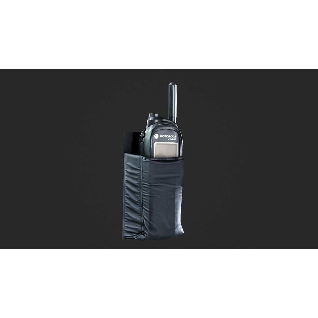 Motorola MTH800 Tetra Radio 3D Model – Low Poly Game Asset, FBX - View 19
