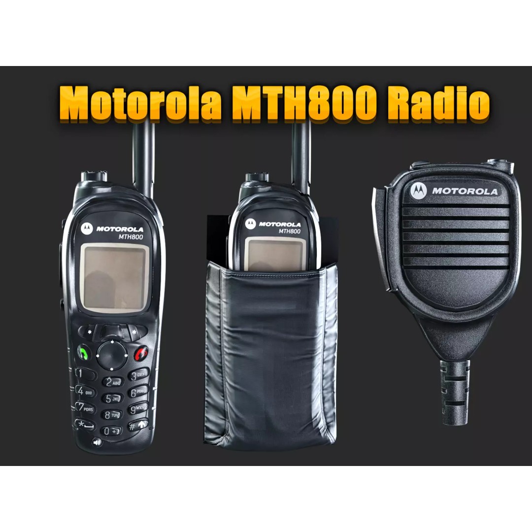 Motorola MTH800 Tetra Radio 3D Model – Low Poly Game Asset, FBX - View 2