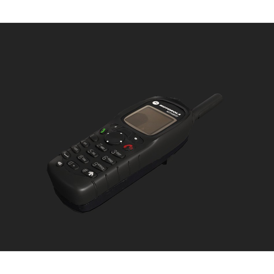 Motorola MTH800 Tetra Radio 3D Model – Low Poly Game Asset, FBX - View 3