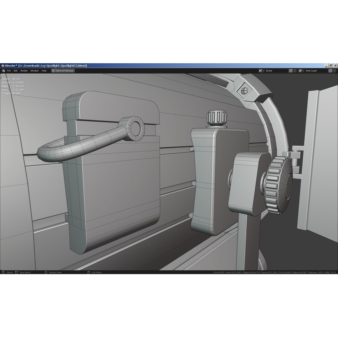 Photography Studio Spotlight 3D Model – Realistic Tungsten Light, FBX - View 27