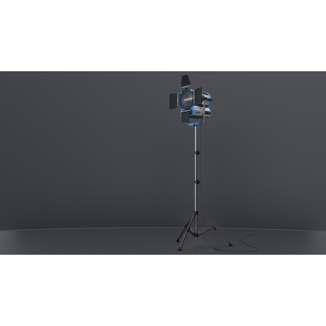 Photography Studio Spotlight 3D Model – Realistic Tungsten Light, FBX - View 3