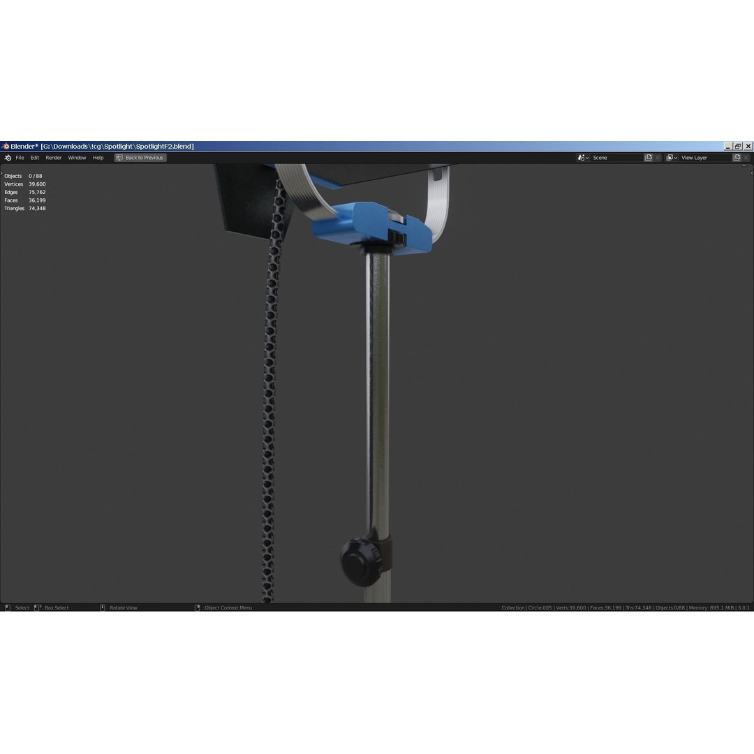 Photography Studio Spotlight 3D Model – Realistic Tungsten Light, FBX - View 31