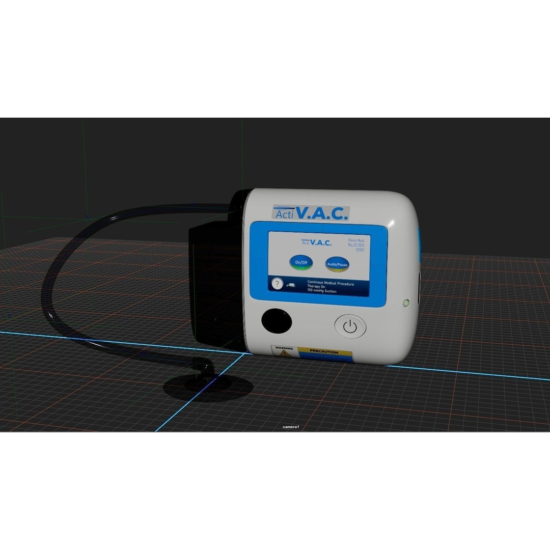 VAC Medical Device 3D Model – Rigged Low Poly Asset, FBX, OBJ - View 16