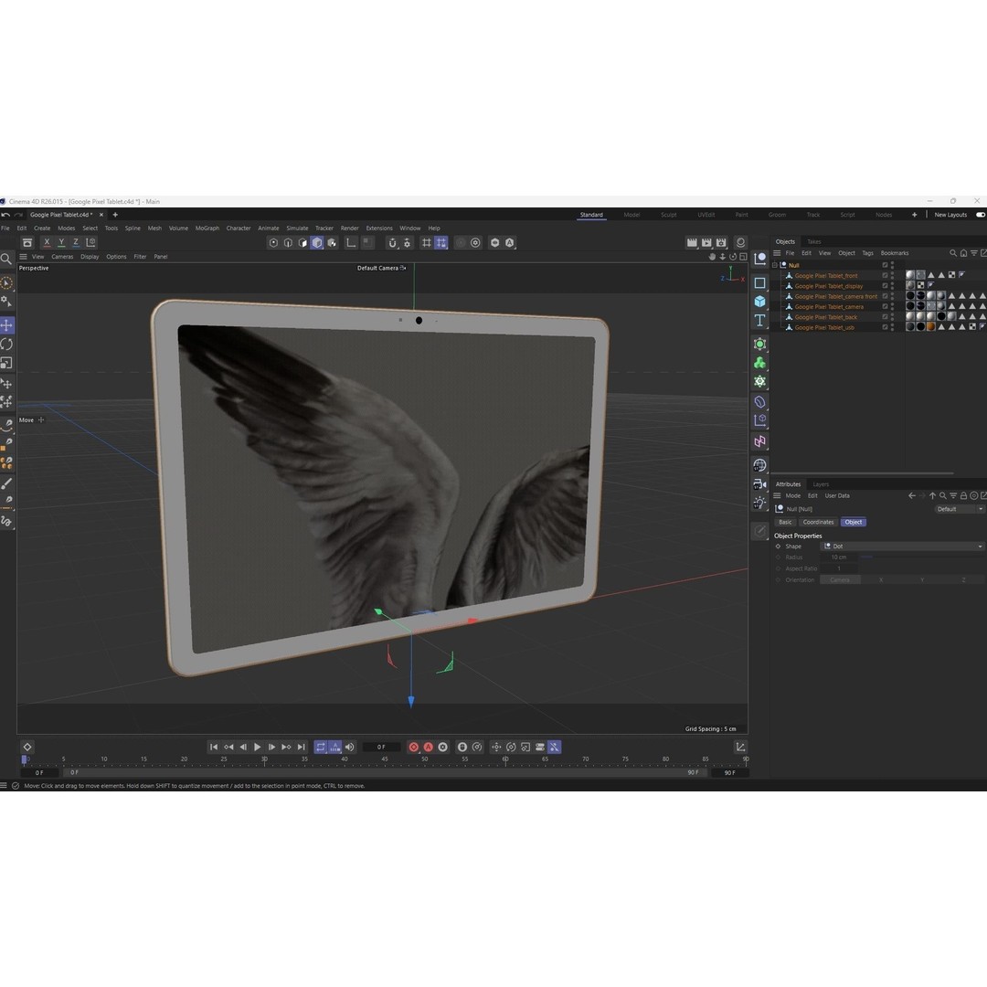 Google Pixel Tablet 3D Model – Low Poly Porcelain Design, FBX, OBJ - View 29